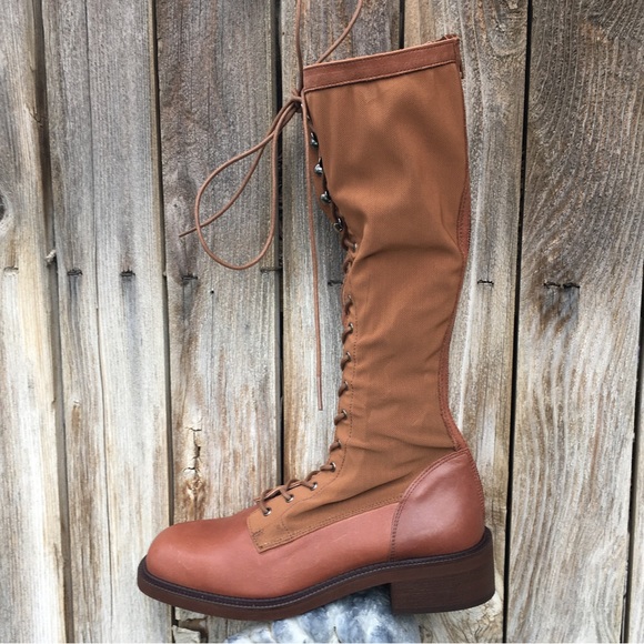 NWT Free People Trickum Boot Leather Whiskey Tan 37 - Picture 16 of 16